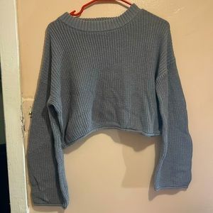 Knitted gray sweater